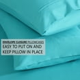 thumbnail image 5 of American Home Collection Brushed Microfiber Sheet Set, Deep Pocket Extra Soft Sheets & Pillowcases Set, 4 Pieces, Full, Turquoise, 5 of 7