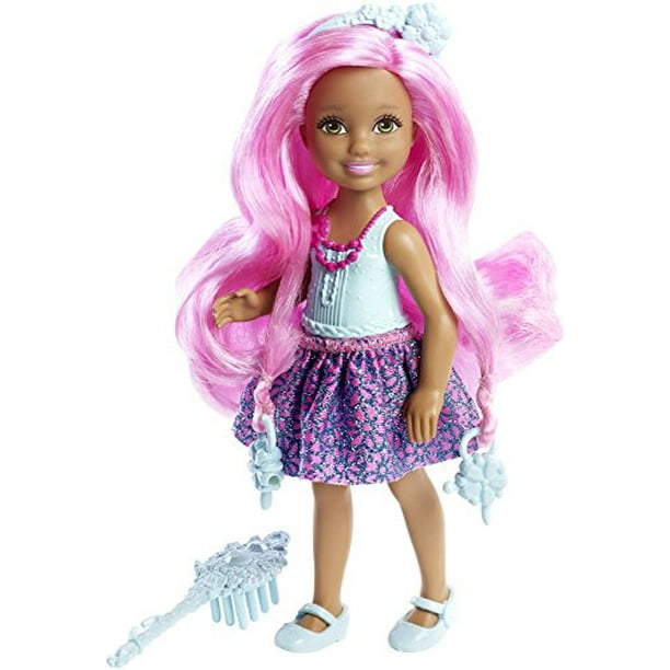 Barbie Poupée Chelsea Royaume de Cheveux Sans Fin Bleu