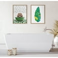 thumbnail image 4 of Kate and Laurel Sylvie Big Bear In Eclectic Green Bath Framed Canvas Wall Art by Amy Peterson Art Studio, 18x24 Natural, Whimsical Animal Art for Wall, 4 of 6