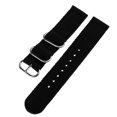 thumbnail image 1 of Correa de reloj de nailon de tela militar, hebilla plateada de repuesto, 18, 20, 22mm Negro 18mm jinwen Correa de reloj de nylon 22mm, 1 of 8