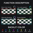 thumbnail image 5 of Black and White Squares RGB Gaming Mouse Pad Large Keyboard Mat Rubber Base 13 Light Modes, 5 of 6