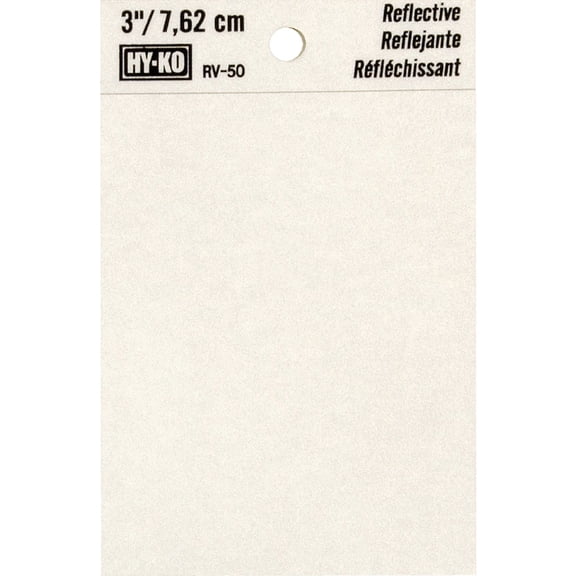Hy-Ko Vinyl Self-Stick Reflective Blank Sticker - Peel-And-Stick - 3", Black