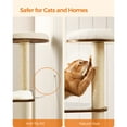thumbnail image 4 of FEANDREA WoodyWonders Cat Tree, 65-Inch Modern Cat Tower for Indoor Cats, Multi-Level Cat Condo with 5 Scratching Posts, Rustic Brown, 4 of 7