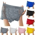 thumbnail image 2 of Men Hole Transparent Boxers Low Waist Stretch Mesh Underwear Panties Shorts, 2 of 8