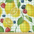 thumbnail image 2 of Ambesonne Summer Fabric by the Yard Upholstery, Lemon and Berries Pattern, 1 Yard, Multicolor, 2 of 5
