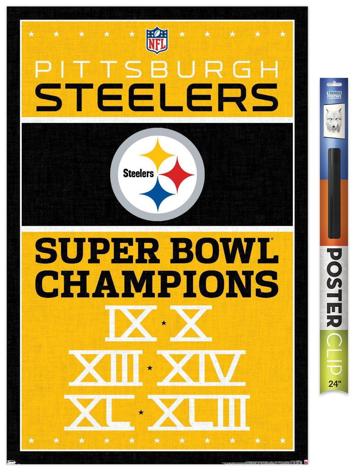 NFL Pittsburgh Steelers - Champions 13 Wall Poster