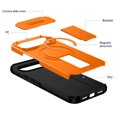 thumbnail image 4 of Case for Google Pixel 10 Pro XL 6.8" with Invisible Fold Holder Stand, MagSafe Magnetic Wireless Charging,Sliding camera casing,Shockproof Dropproof Tough Rugged Protective Case Cover,Orange, 4 of 10