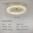 thumbnail image 5 of HOOMEDELIER Indoor Ceiling Fan with Light, 22" Modern Crystal Chandelier Ceiling Fan with Smart 4-Light Color Change, Luxury LED Ceiling Fan - Gold, 5 of 11