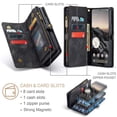thumbnail image 5 of CaseMe Leather Case for Google Pixel 10 / 10 Pro,2 in 1 Detachable Wallet Case with 8-Card Holder Zipper Bills Slot,Magnetic Shockproof Flip Leather Cover Zipper Pocket Phone Cases,Black, 5 of 9