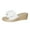 White, variant on Blue Women'S Casual Summer Bow Decor Wedge Wedge Heel Slide Sandals For Outdoor And Indoor Leisure Wear Comfortable And Easy Slip On Size 40