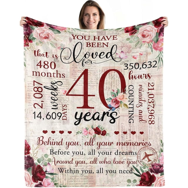 LHSHID 50th Birthday Gifts for Women Blanket 50th Birthday Decorations Woman 50th Birthday Gift Ideas Gifts for 50 Year Old Women 1973 Birthday Gifts for Women Throw Blanket 50x60in