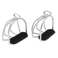 thumbnail image 1 of 2 Piezas Nuevos Estribos Jaula de Seguridad de material acero Inoxidable Flexible Ecuestre, 1 of 8