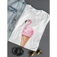 thumbnail image 3 of Flamingo Ice Cream T-Shirt Women -Image by Shutterstock, Female 4X-Large, 3 of 4