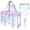 Purple, variant on Iridescent Beach Tote Bag for Women Large Zipper Beach Pool Swim Bag with Phone Pouch Beach Tote Bag Adjustable Strap Packable Foldable
