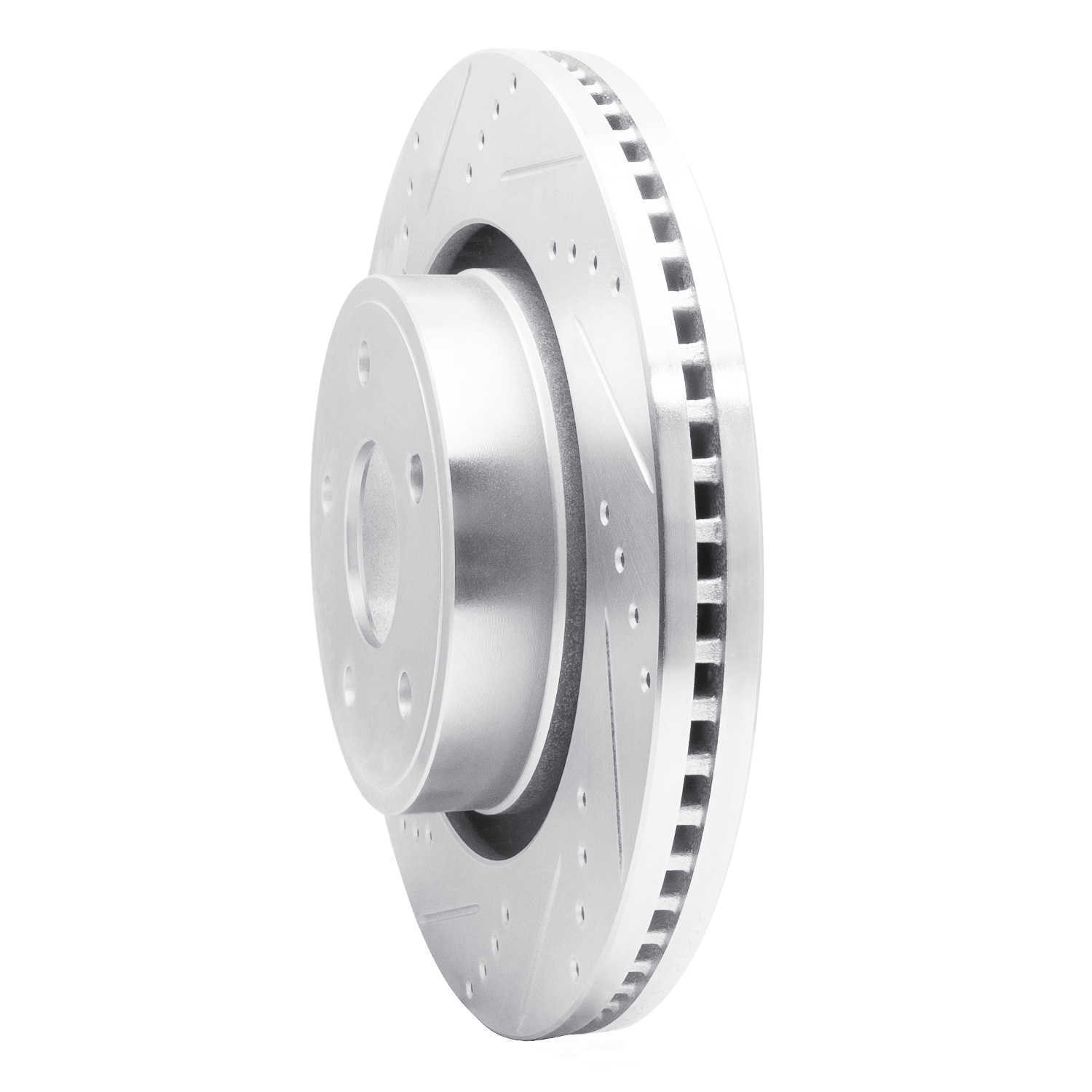 Dynamic Friction Company 631-40104L DFC Brake Rotor - Drilled And Slotted - Silver