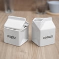 thumbnail image 3 of Juego de azúcar y crema de cerámica, jarra para crema blanca con forma de cartón de leche y azucarero con tapa dodococa NA, 3 of 5