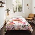 thumbnail image 4 of Pink Mushroom Tapestry for Bedroom Wall Hanging Tapestry, Spring Botanical Floral Summer Ceiling Backdrop Tapestries Poster Blanket Wall Decor for Teens Room Living Room Dorm 59" x 79", 4 of 8