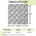 thumbnail image 2 of Cartoon Unicorn Leaf Pattern Square Fitted Tablecloth with Elastic Edge,Square Table Cover,Washable Elastic Table Cover for Home Kitchen Party Decor 34"x34", 2 of 6