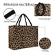 thumbnail image 5 of Bolsa de Playa Hibala de Paja Tejida Hecha a Mano con Estampado de Leopardo, 5 of 6