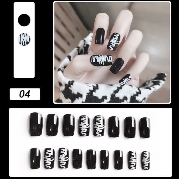 12 Pegamento De Gelatina Gratis 24 Piezas Parche De Uñas Postizas Terminado Portátiles