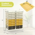 thumbnail image 2 of 20-Drawer Organizer Cart Tools, Mobile Utility Storage Cart, Rolling Storage Cart with Detachable Drawers & Lockable Wheels for Home, Office, School,Apartment, Dorm, Libaray(Yellow, Beige & Grey), 2 of 5