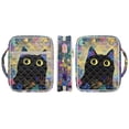 thumbnail image 6 of FOR U DESIGNS Cat Flower Print Bible Case Portable Bible Carrier Tote Bag Large Capacity Bible Carrier Christian Gifts Bible Protective with Handle and Zipper, 6 of 7