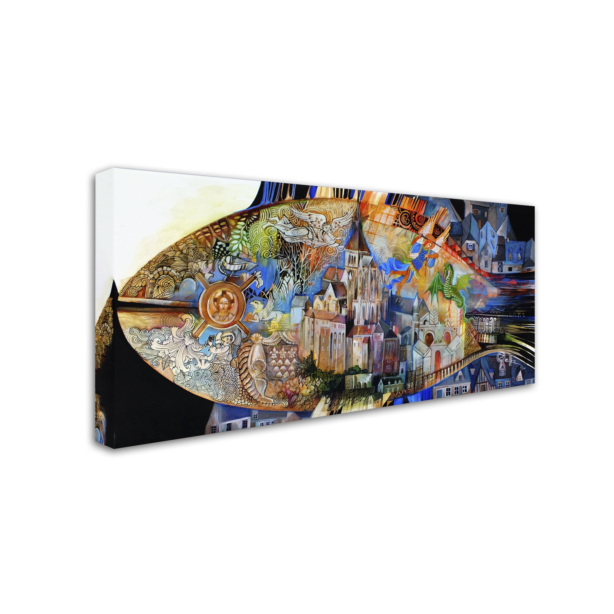 Trademark Fine Art 'Mont Saint Michel' Canvas Art by Oxana Ziaka