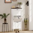 thumbnail image 2 of HOMCOM Armoire à Chaussures avec 3 Tiroirs Basculants, Armoire de Rangement pour Chaussures Étroite, Blanc, 2 of 10