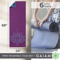 thumbnail image 3 of Yoga Mat - Premium 6mm Print Reversible Extra Thick Non Slip Exercise & Fitness Mat for All Types of Yoga, Pilates & Floor Workouts (68" x 24" x 6mm Thick), 3 of 5