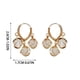 thumbnail image 3 of Fiudx Juego de Aretes de Aro de Piedra de Pino de Moda, Elegante Diseño Floral de Aleación, Detalles de Borlas Brillantes, Uso Diario para Fiestas, Regalo para Mujer, Incluye 1 Par., 3 of 7