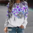 thumbnail image 2 of Sudadera de cuello redondo transpirable cómoda de manga larga con estampado de moda para mujer Fridja  fjkfkj7506, 2 of 5