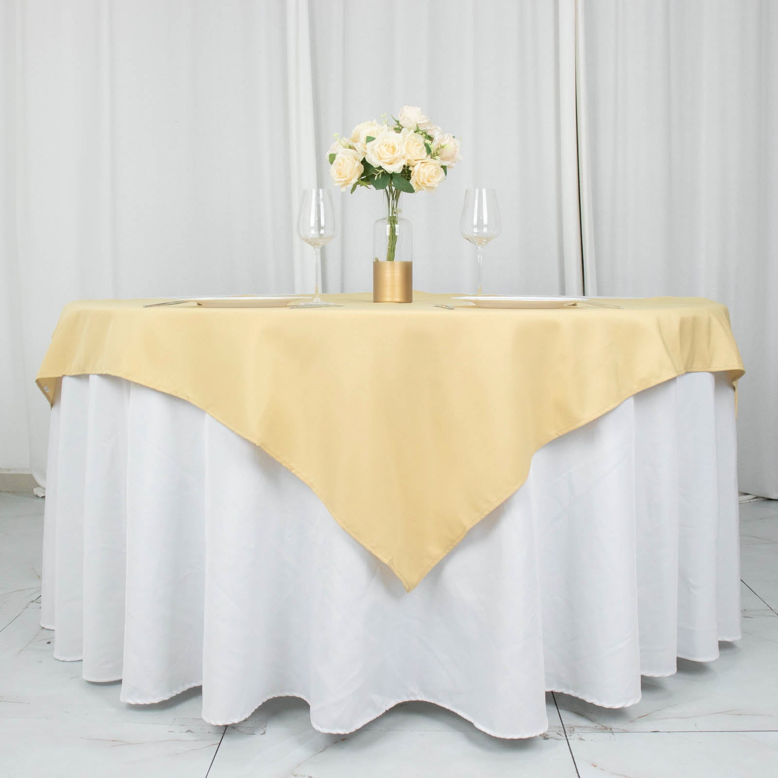 Efavormart 54" x 54" Champagne 200 GSM Wrinkle / Stain Resistant ...
