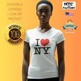 thumbnail image 2 of I Love NY Ladies V-Neck T-Shirt Tee Officially Licensed Charcoal, Medium, 2 of 3