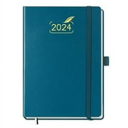 2024 Planner by BEZEND, A5 Calendar 5.8" x 8.5", Daily Weekly and Monthly Agenda with Pen Holder,FSC Certified 80GSM Paper, Hard Cover - Pacific Green