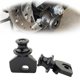 thumbnail image 3 of Paquete de 2 carretes de basculante para motocicleta, bobinas de soporte de aluminio CNC para Honda CBR650R CB650R CB650F CBR650F, deslizadores de gancho de paddock negros con hardware de montaje, 3 of 6