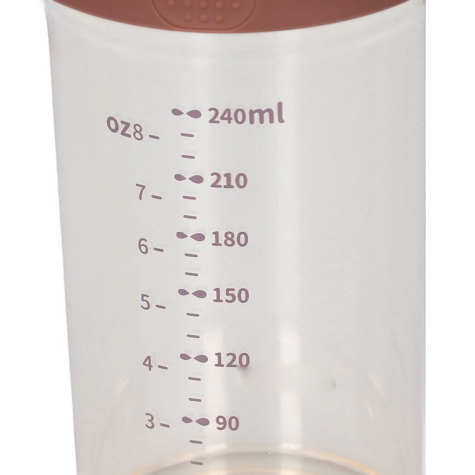 YAHHU Wide Mouth Anti-Colic Infant Breastmilk Bottle Flip Top PPSU Baby Feeding Bottle 8 oz (240 ml), Brown, 2 Round Hole 3-6 Months