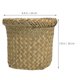 thumbnail image 3 of Cesto de basura de pasto marino, pequeño bote de basura tejido, contenedor de papel de basura, cesta redonda de paja para artículos diversos, para baños, cocina, hogar y oficina, 3 of 6