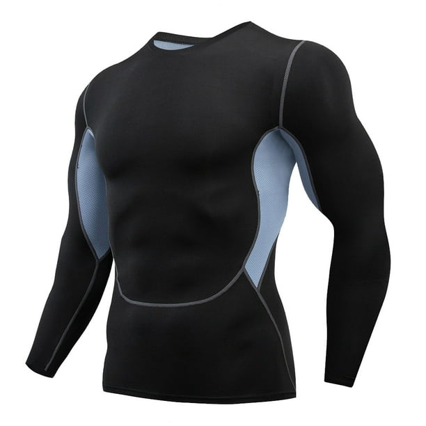 Sonducket Ropa interior térmica para hombre, medias de invierno para correr, capas base cálidas, ropa deportiva de compresión de manga larga, culturismo Camisetas L Estilo malla Sonducket AP013385-53