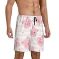 thumbnail image 2 of Kdxio Cartoon Pig Print Mens Sleep Shorts Bottoms Soft Comfy Pajama Wear Pants with Drawstring Pockets, 2 of 7
