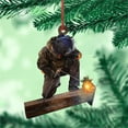 thumbnail image 6 of Personalized Welder Christmas Ornament - Double-Sided Customizable Hanging Decoration for Car Mirror and Festival Tree Display - G, 6 of 6