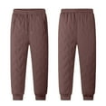 thumbnail image 4 of Breezora Weather Resistant Winter Pants with Thermal Plush Lining Textured Cotton Trousers Featuring Zippered Pockets for All Season Protection M Size Brick Red, 4 of 5