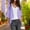 Purple, variant on Women Cardigan Vacation Style Solid Color Jacket Top 3/4 Sleeves
