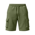 thumbnail image 4 of Men's Cargo Shorts Shorts Men Mens Athletic Shorts Quick Dry Sweat Shorts Chino Cotton Shorts Drawstring Elastic High Waisted Basketball Shorts Summer Beach Shorts with Pockets, 4 of 4