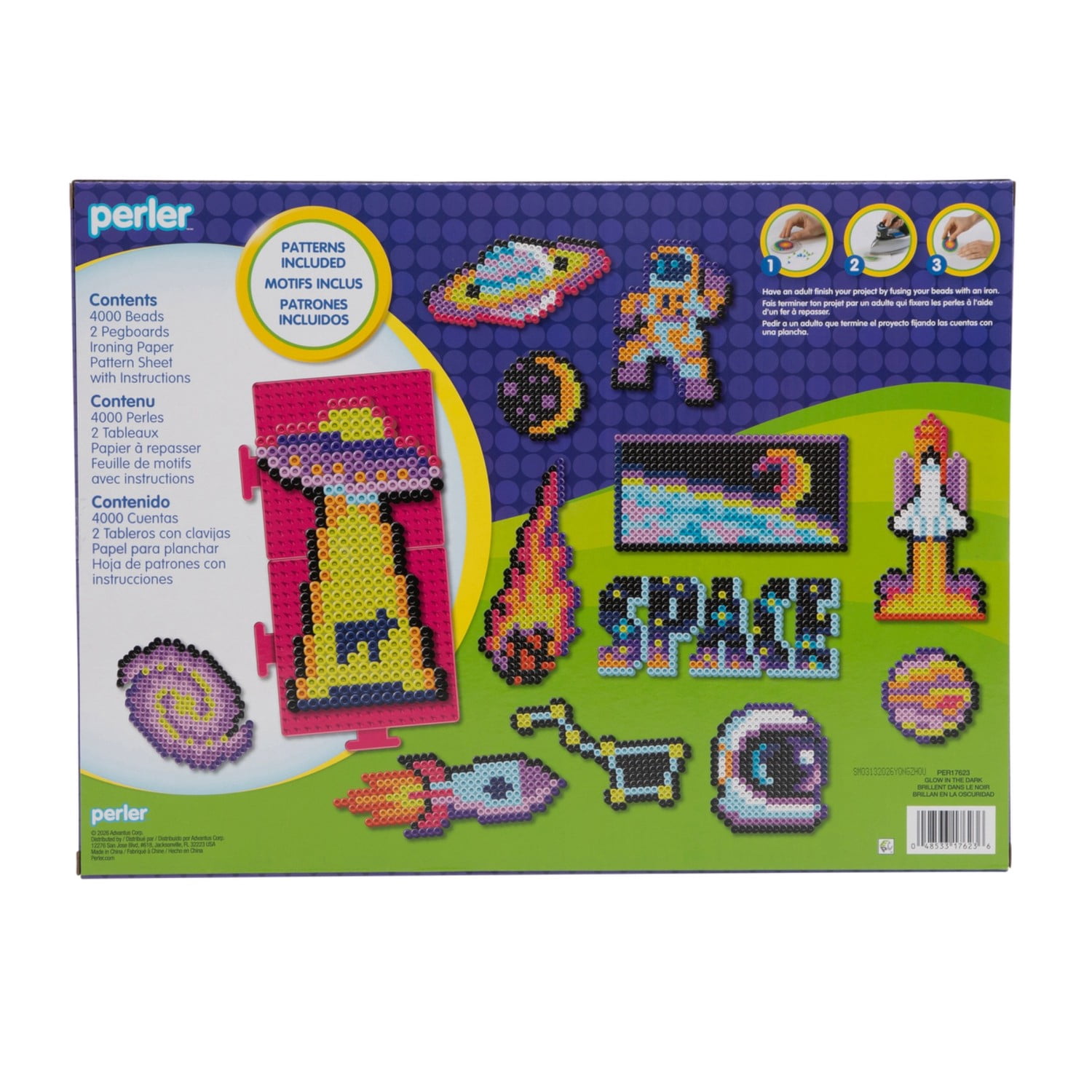 Perler Deluxe Box Glow in the Dark Space Art & Craft Kit