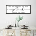 thumbnail image 5 of MODE HOME 42x15 Inch Wooden Wall Art with Title The Best Memories Are Made Gathered Around The Table, Rustic Farmhouse Dining Room Wall Decor, Large Framed Kitchen Wall Art for Home Decor, 5 of 9