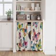 thumbnail image 6 of Colorful Butterfly Kitchen Curtain for Berdoom Living Room Cafe 54" Length, Elegant Pastoral Butterflies Rustic Watercolor Tiers Curtains Light Filtering Drapes Window Treatment 2 Panels 52"Wx54"L, 6 of 8