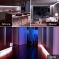 thumbnail image 3 of Tira de luces LED con sensor de movimiento a batería, 2 m, 60 luces LED, sensor de movimiento a batería para armarios, escaleras, cocina, cama (blanco), 3 of 5