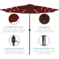 thumbnail image 6 of Best Choice Products 10ft Solar LED Lighted Patio Umbrella w/ Tilt Adjustment, UV-Resistant Fabric - Red, 6 of 8