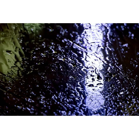 LAMINATED POSTER Rainwater Flow Dark Light Reflect Non Water Poster Print 24 x