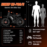 Electric Mountain Bike for Adults, 20 Fat Tire, 48V 17.5Ah Battery, 750 1500W Peak Motor, 32MPH, UL2849 Certified Off-Road E-Bike, Black